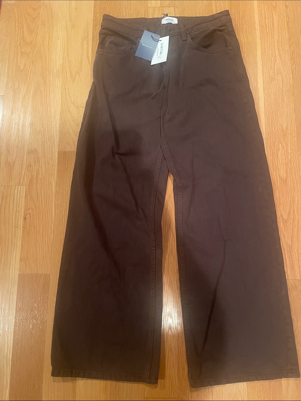 Motel Rocks Brown Boot Cut Wide-Leg Pants